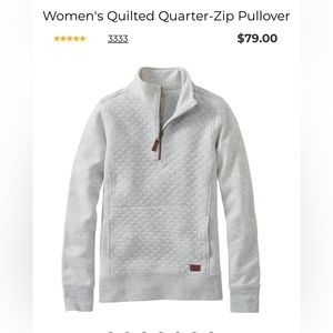 LL Bean Quarter zip quilted sweatshirt